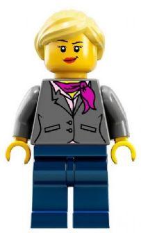 LEGO Minifigure-Research Scientist Female, Magenta Scarf-LEGO Ideas (CUUSOO)-IDEA009-Creative Brick Builders